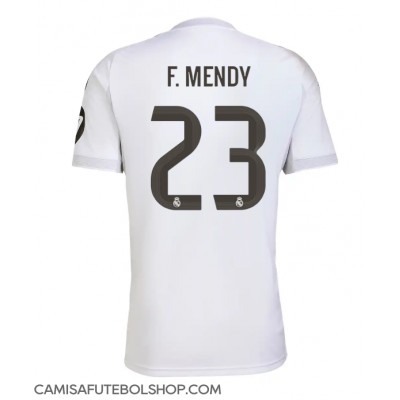 Camisa de time de futebol Real Madrid Ferland Mendy #23 Replicas 1º Equipamento 2025-26 Manga Curta Camisa de time de futebol Real Madrid Ferland Mendy #23 Replicas 1º Equipamento 2025-26 Manga Curta